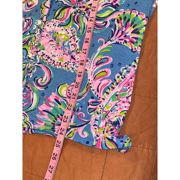 Lilly Pulitzer Multcolor Mermaid Grotto Long Sleeve Button-Up Shirt Women's Size - Picture 6 of 8